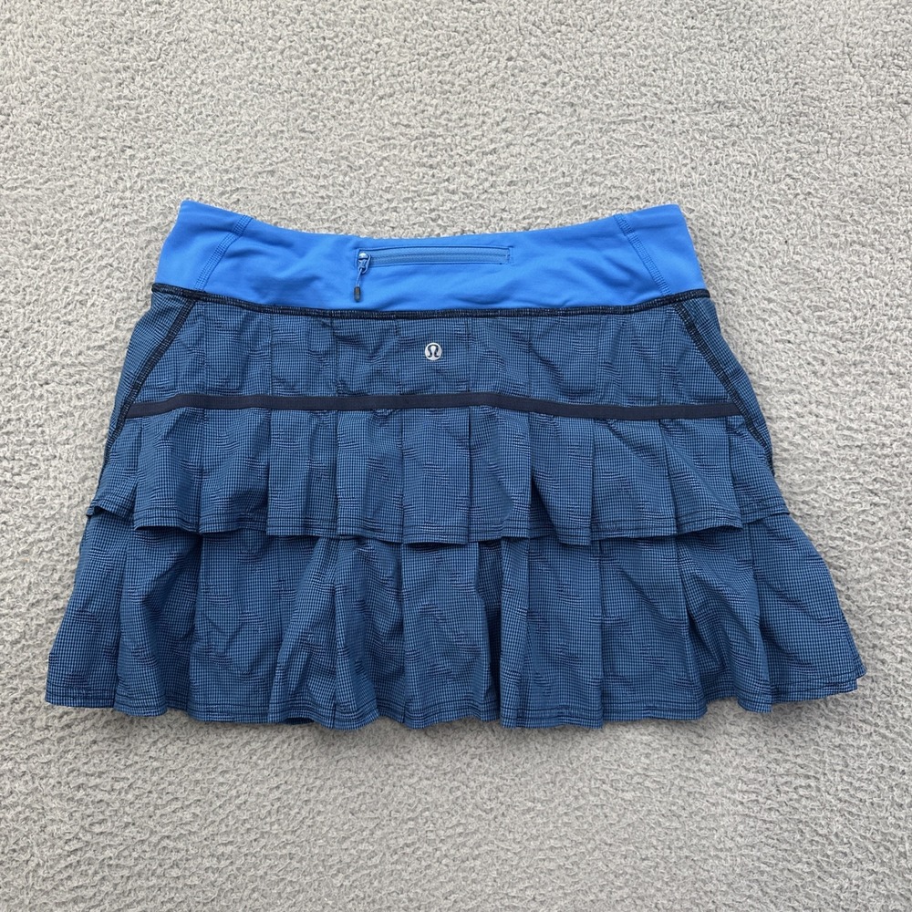 Lululemon Run Pace Setter Skirt Skort Cornflower Blue Athletic Tennis Women's 8